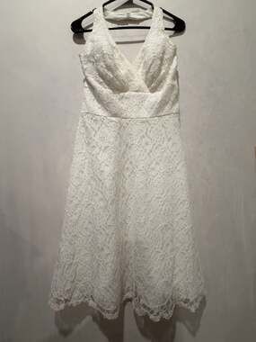 Disney Fairy Tale Weddings by Alfred Angelo Ivory Lace Halter Dress
